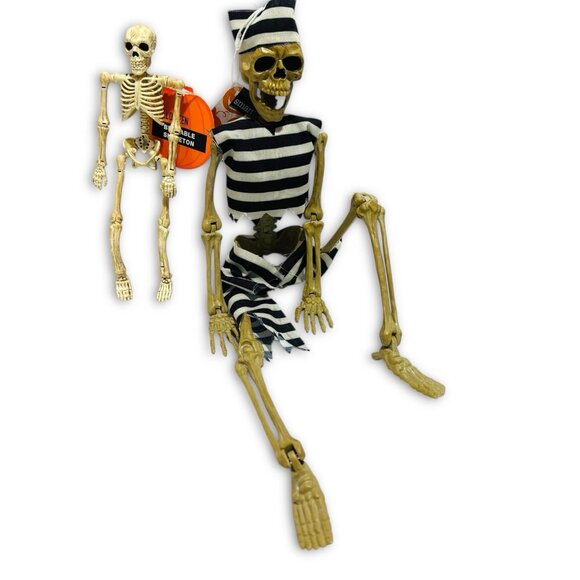 Halloween 16" Hanging Prisoner Skeleton Figure Decoration. Halloween Decor. NEW! - Picture 6 of 8